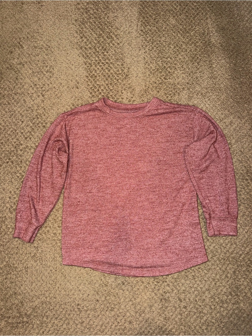 Garanimals Heather Maroon Rayon/Polyester Blend Long Sleeve Crewneck Top - 5T